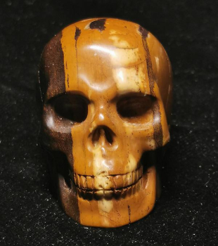 Yellow Leaves Stone Skull